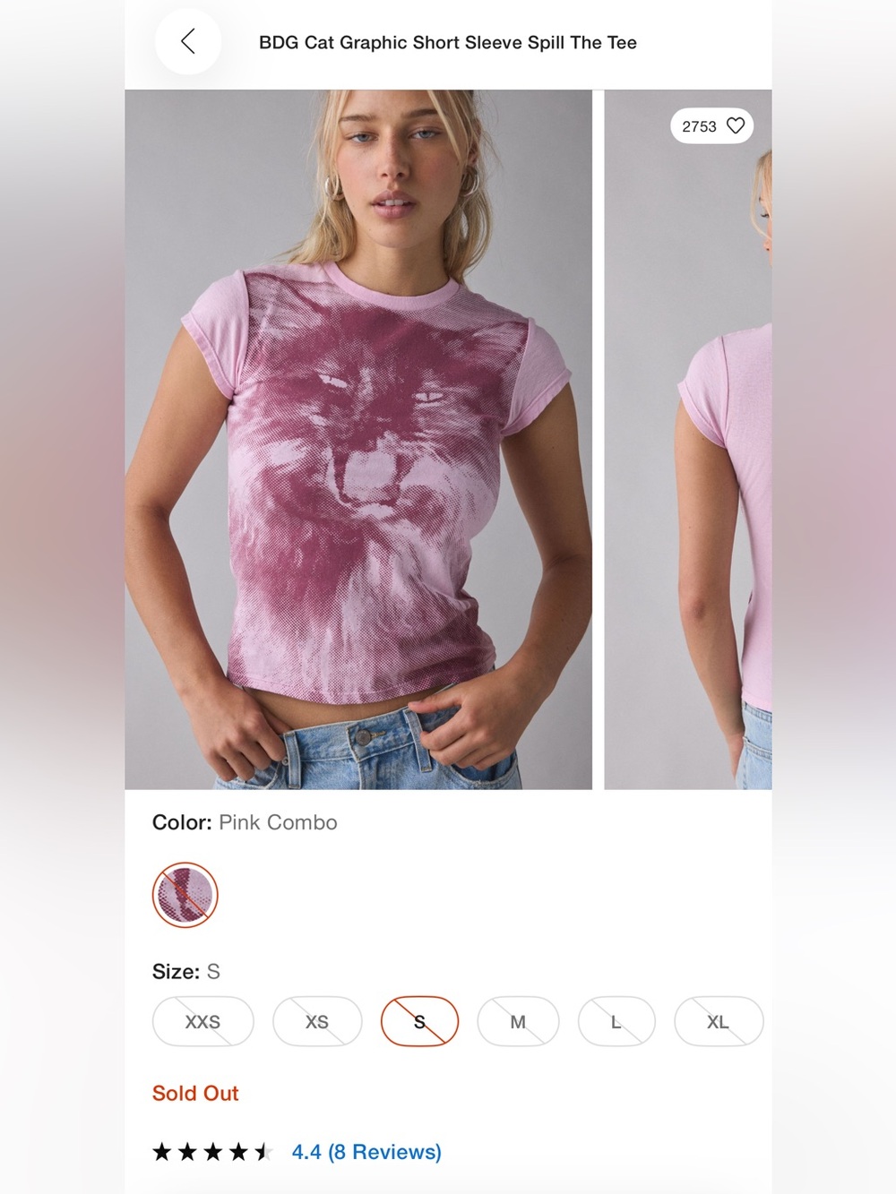 Women’s Pink Graphic Lion Tee